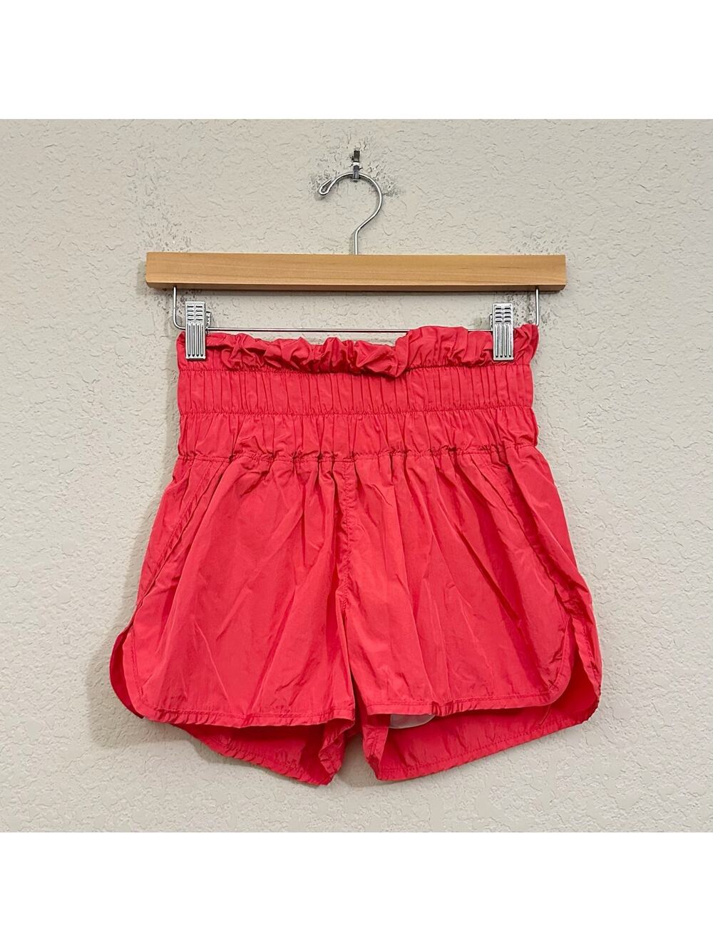 FREE PEOPLE MOVEMENT The Way Home Shorts Pinkish Red Lined Running
